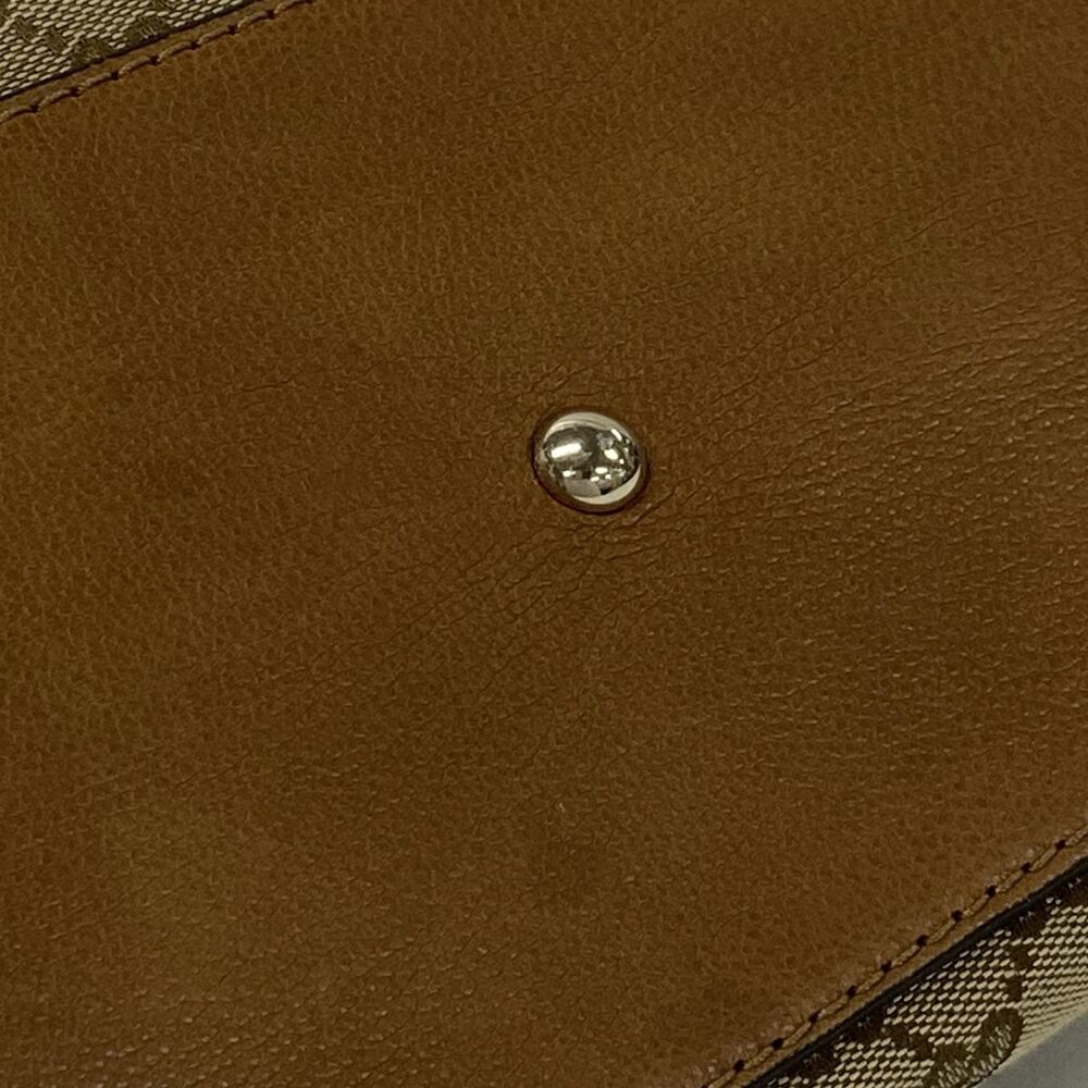 Gucci Marrakech Tote Bag 295326 Dark Brown Beige Light Brown Jacquard Leather - Picture 13 of 15